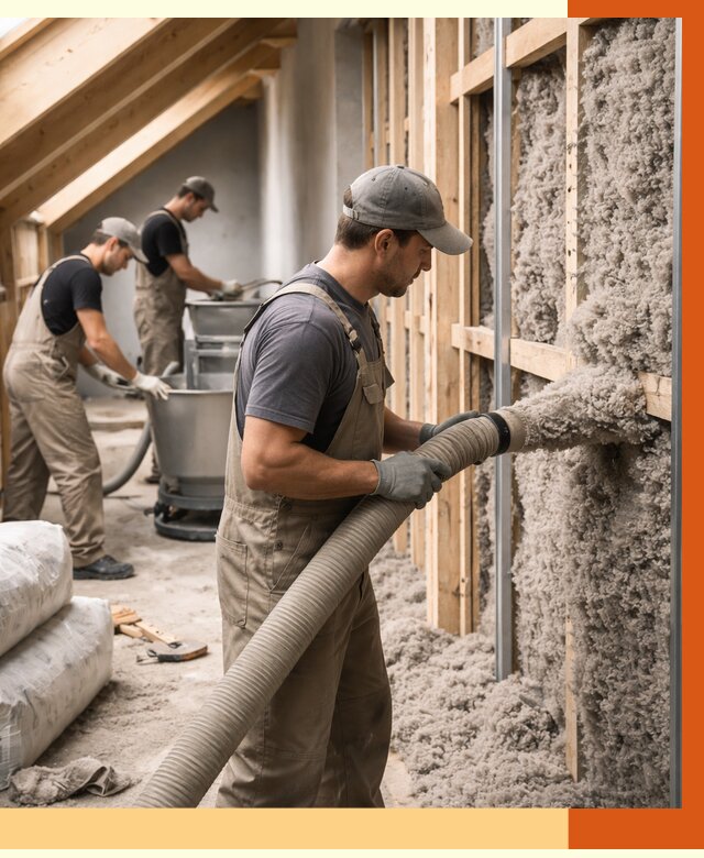 Утепление таунхауса эковатой в Анжеро-Судженске от 2257 руб./м² — монтаж и задувка | ТепломастерНжр