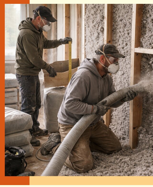 Утепление таунхауса эковатой в Анжеро-Судженске для максимально теплых стен