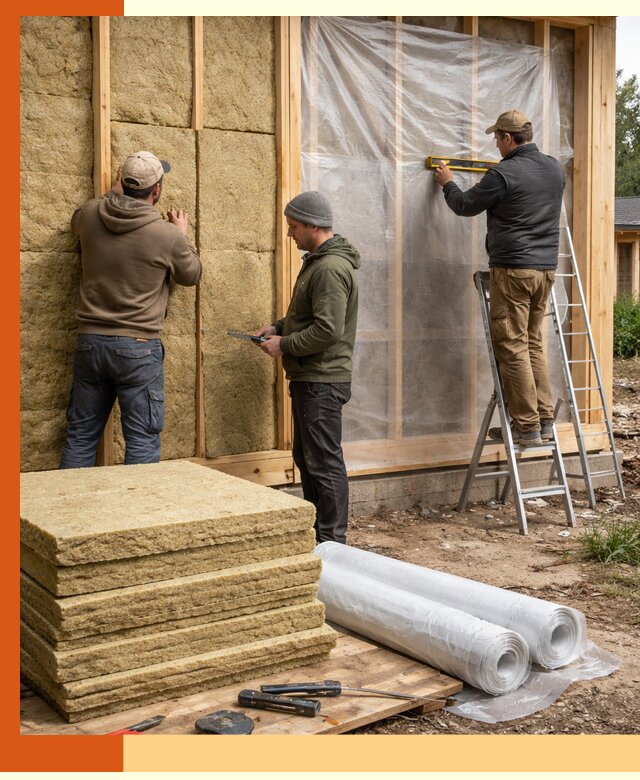 Утепление каркасного дома в Анжеро-Судженске под ключ с гарантией качества