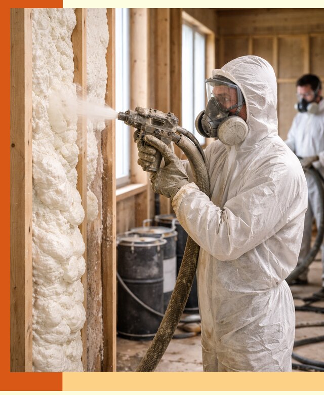 Утепление каркасного дома пенополиуретаном в Анжеро-Судженске