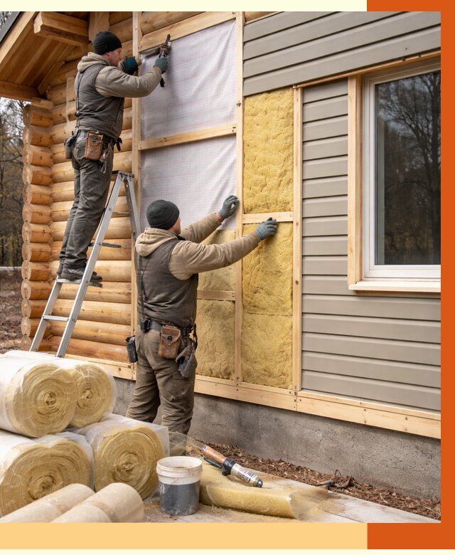 Утепление деревянного дома в Анжеро-Судженске от 6359 руб./м2 — заказать работы | ТепломастерНжр