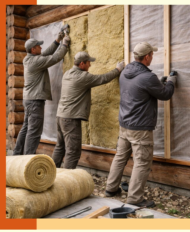 Утепление деревянного дома в Анжеро-Судженске эффективными технологиями