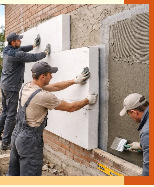 Утепление кирпичного дома в Анжеро-Судженске от 4308 руб. под ключ | ТепломастерНжр