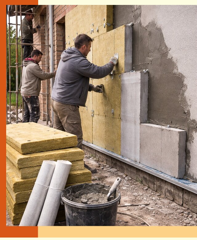 Утепление кирпичного дома под ключ в Анжеро-Судженске