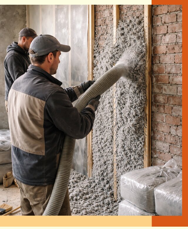 Утепление кирпичного дома эковатой в Анжеро-Судженске от 2410 руб./м² | ТепломастерНжр