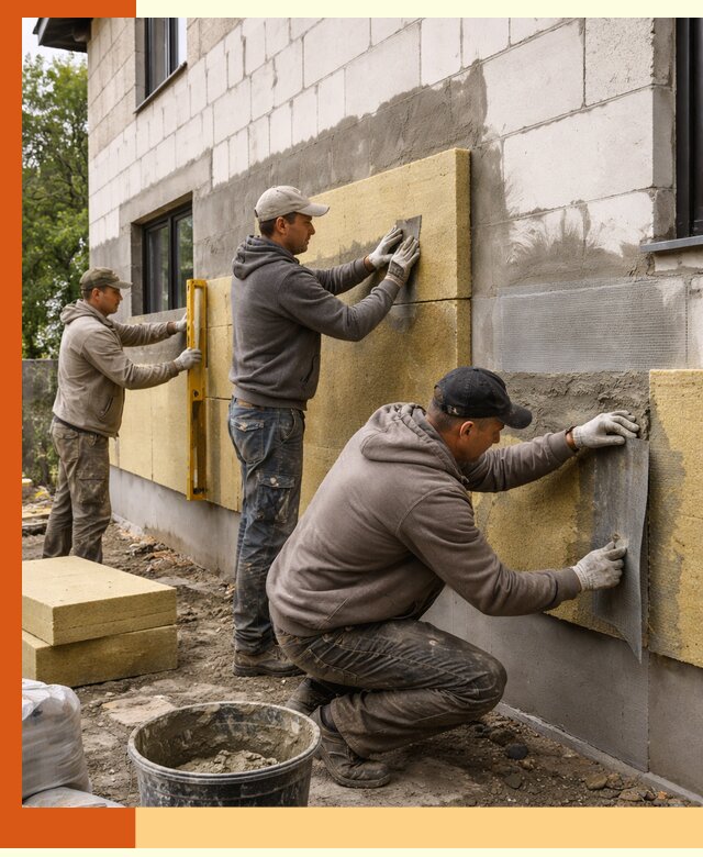 Утепление дома из газобетона в Анжеро-Судженске качественно и долговечно