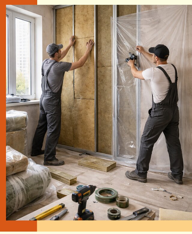 Утепление квартиры изнутри профессионально в Анжеро-Судженске