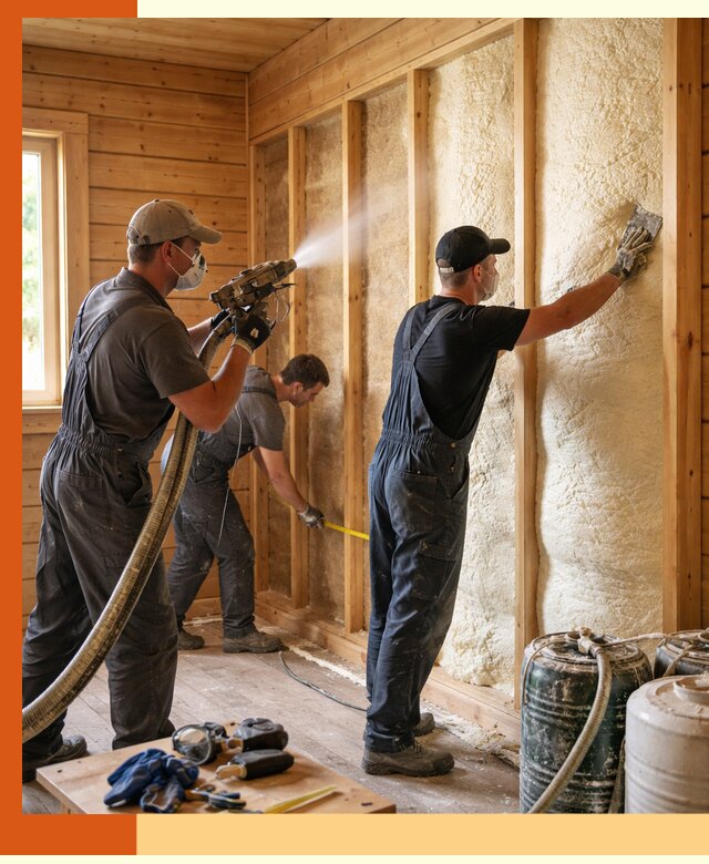 Утепление бани пенополиуретаном (ППУ) в Анжеро-Судженске