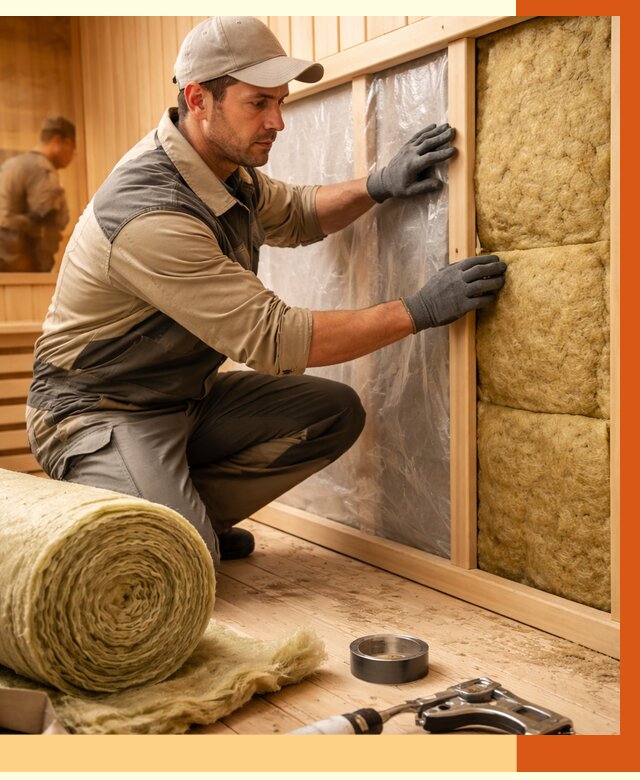 Утепление сауны изнутри в Анжеро-Судженске от 6667 руб. за м2 | ППУ, под ключ — ТепломастерНжр