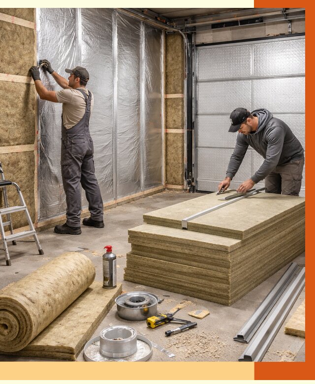 Утепление гаража в Анжеро-Судженске от 4616 руб/м2 — комплексное утепление ворот и стен | ТепломастерНжр