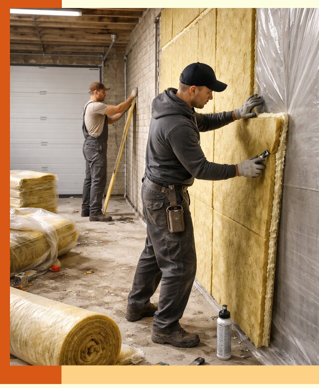 Утепление гаража под ключ в Анжеро-Судженске — все виды теплоизоляции