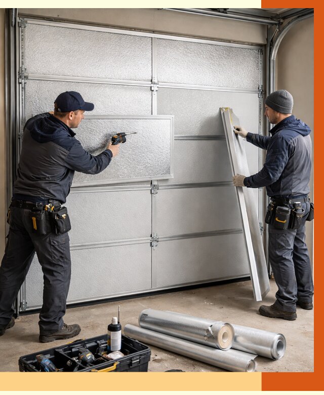 Утепление гаражных ворот в Анжеро-Судженске от 8052 руб/м2 — надежно и быстро | ТепломастерНжр