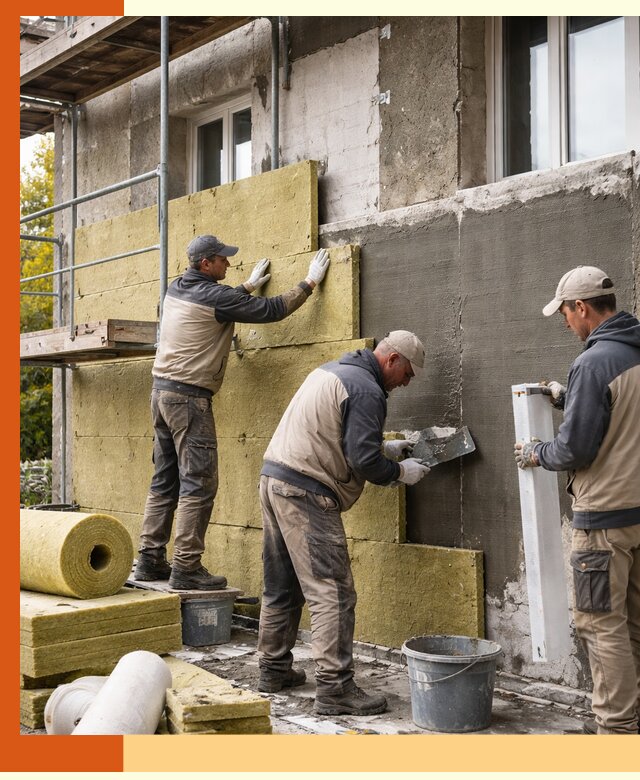 Утепление фасада зданий и домов в Анжеро-Судженске