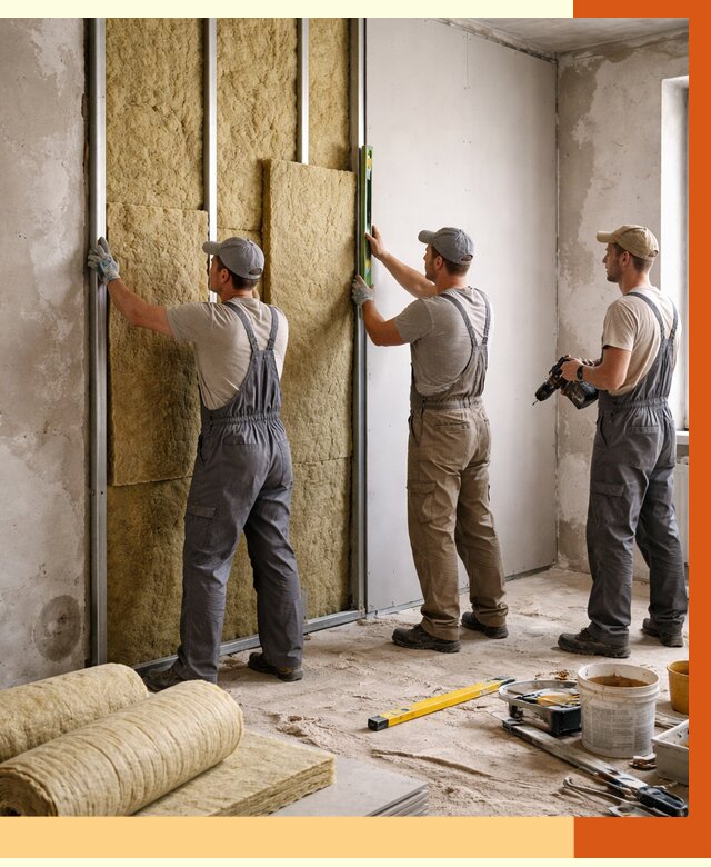 Утепление стен изнутри в Анжеро-Судженске от 2308 руб/м² под ключ | ТепломастерНжр