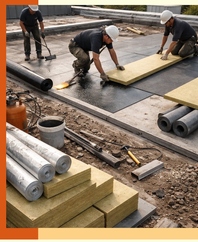 Утепление плоской крыши в Анжеро-Судженске — надежная теплоизоляция и герметизация