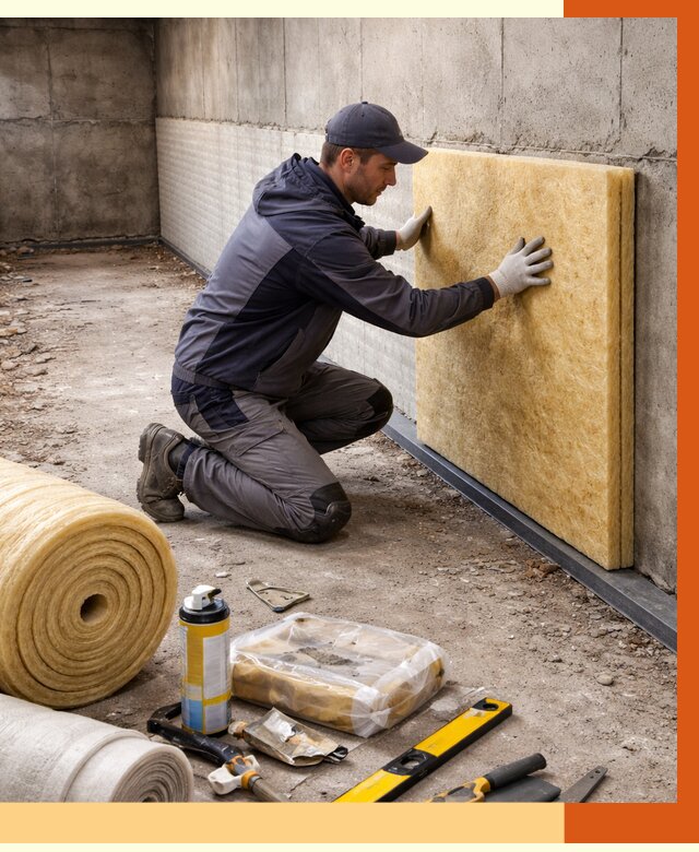 Утепление фундамента изнутри в Анжеро-Судженске от 4308 руб./м2 — работы под ключ | ТепломастерНжр