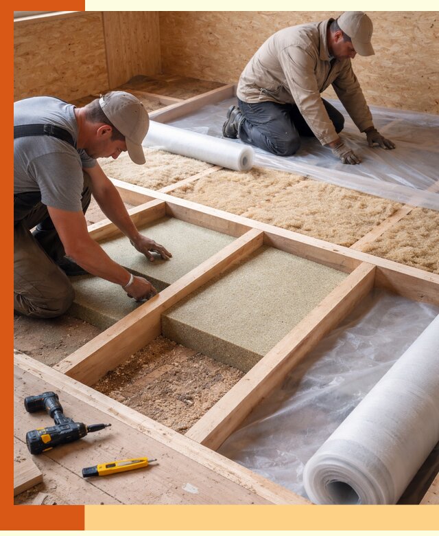 Профессиональное утепление деревянного пола в Анжеро-Судженске