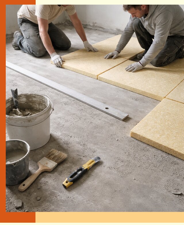 Утепление бетонного пола в Анжеро-Судженске профессионально и недорого