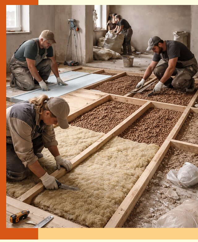 Утепление перекрытий жилых и промышленных зданий в Анжеро-Судженске