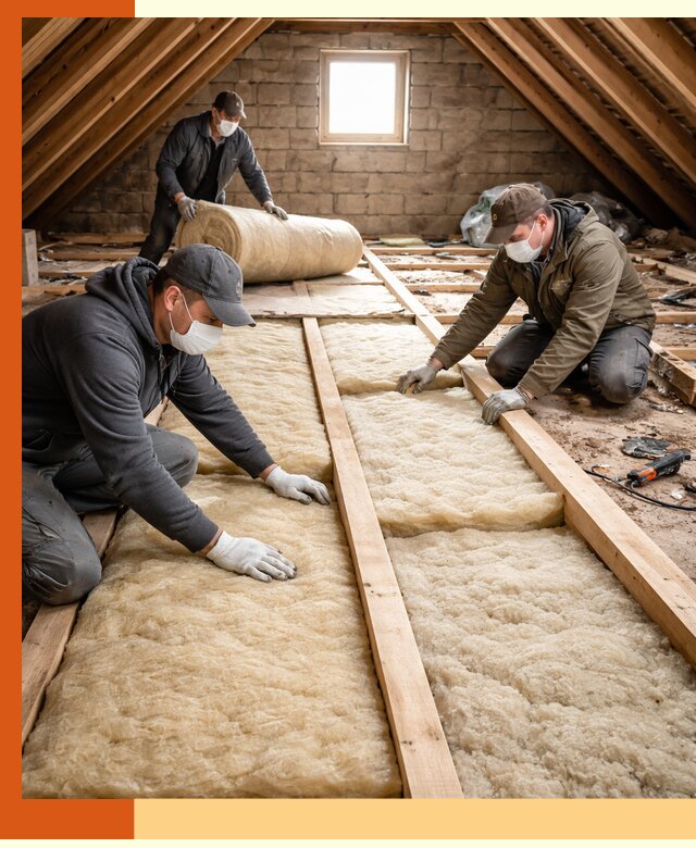 Утепление чердака в Анжеро-Судженске — профессиональная теплоизоляция кровли