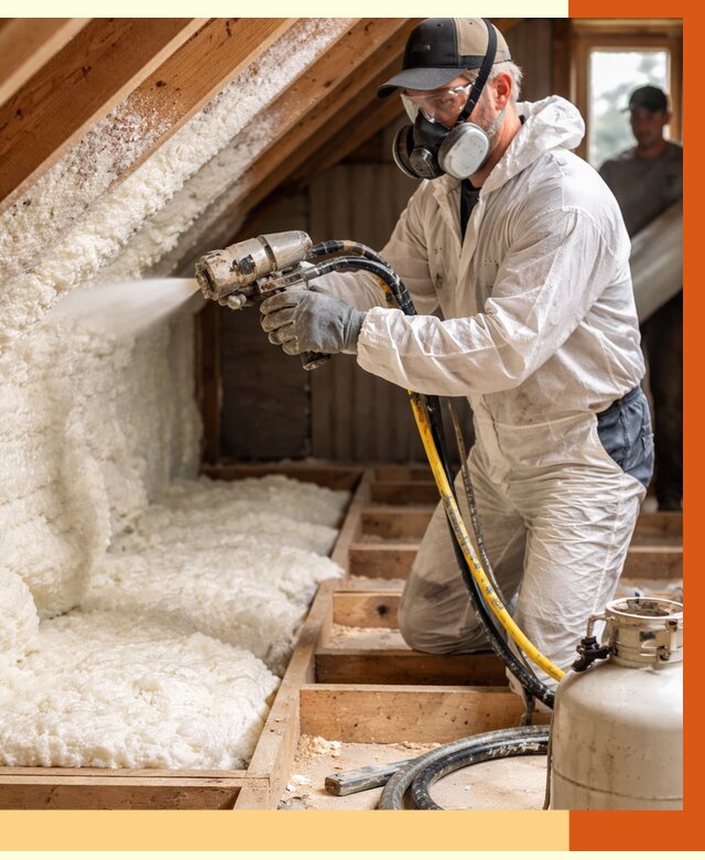 Утепление чердака ППУ в Анжеро-Судженске от 8842 руб./м2 — услуга под ключ | ТепломастерНжр