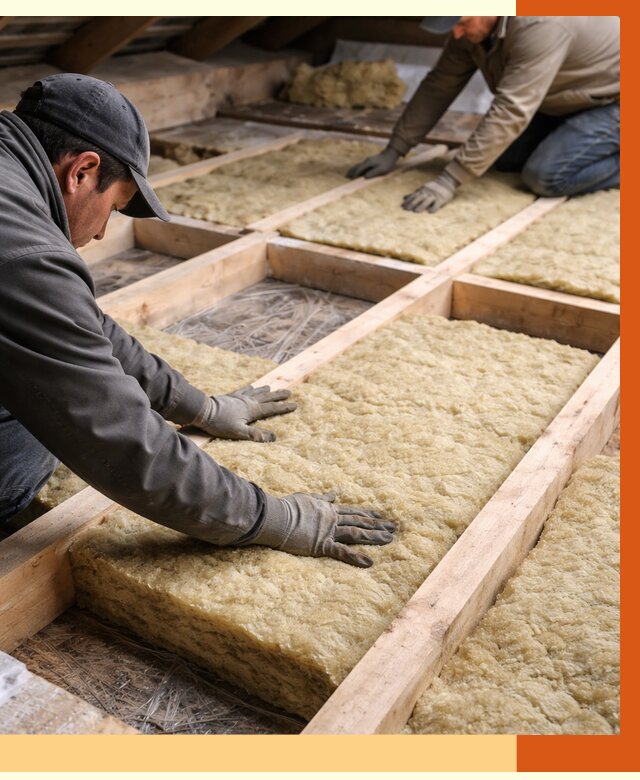 Утепление чердака минватой в Анжеро-Судженске от 3590 руб/м2 под ключ | ТепломастерНжр