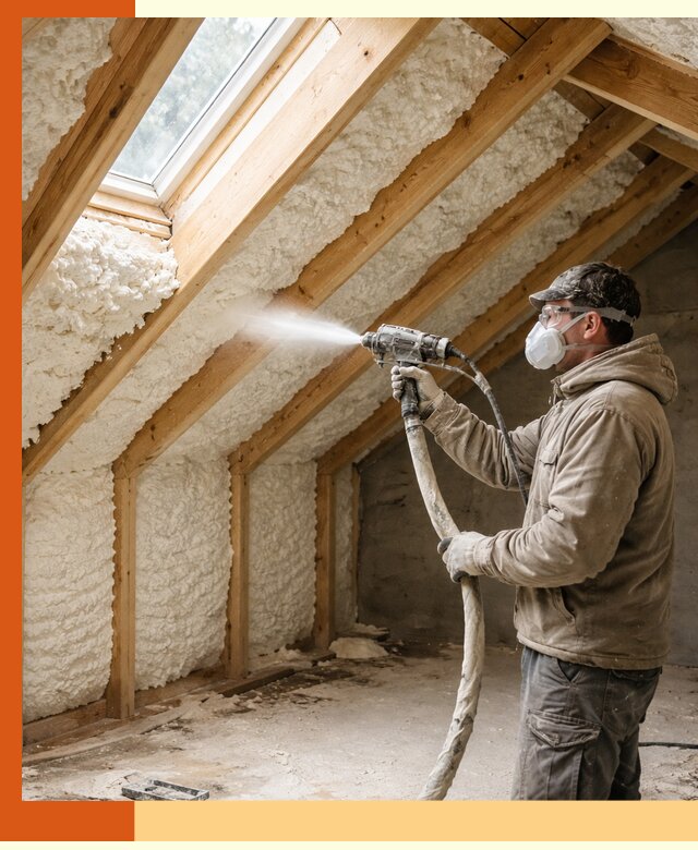 Утепление мансарды ППУ в Анжеро-Судженске быстро и надежно