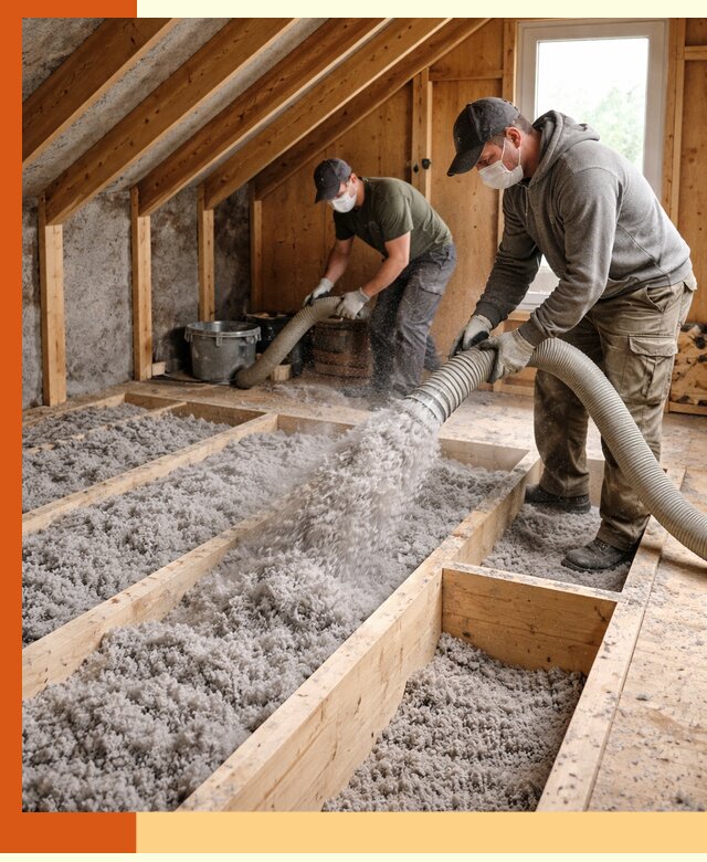 Утепление мансарды эковатой в Анжеро-Судженске с гарантией качества