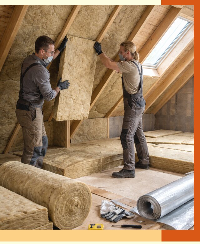 Утепление мансарды минватой в Анжеро-Судженске от 4308 руб./м2 — монтаж и пароизоляция | ТепломастерНжр