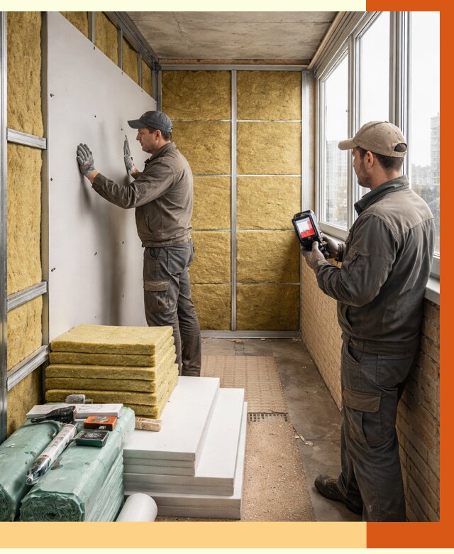 Утепление балкона в Анжере-Судженске от 4616 руб. под ключ | ТепломастерНжр