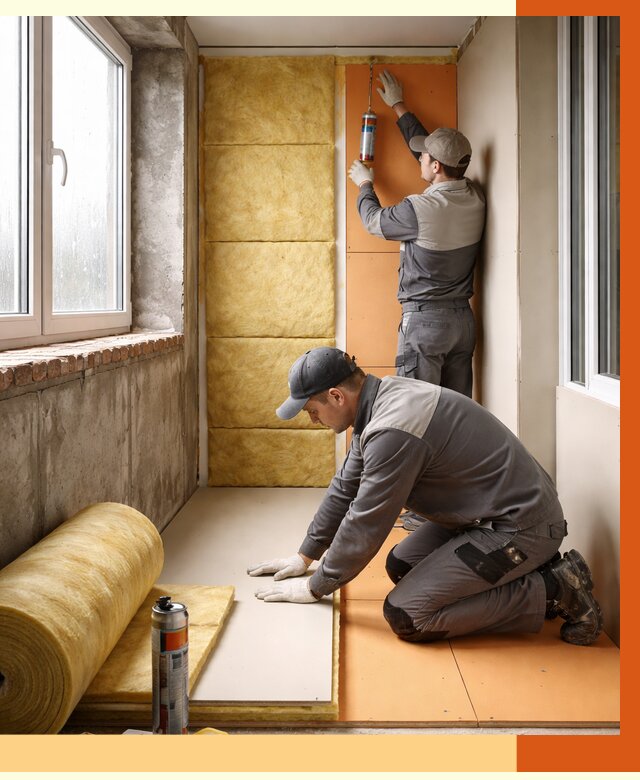 Утепление лоджии под ключ в Анжеро-Судженске от 6667 руб/м2 — комплексное решение | ТепломастерНжр