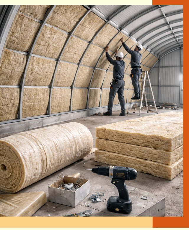 Утепление арочного ангара в Анжеро-Судженске от 3282 руб./м2 под ключ | ТепломастерНжр