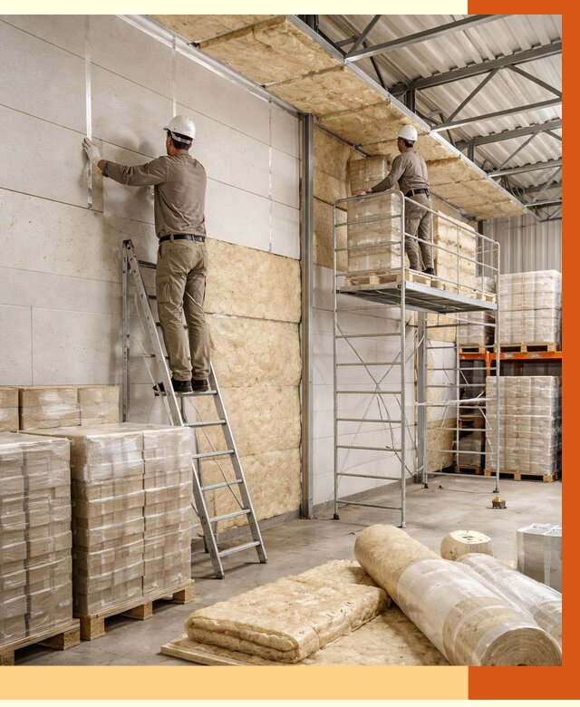 Утепление склада готовой продукции в Анжеро-Судженске от 2000 руб./м2 — комплексно | ТепломастерНжр