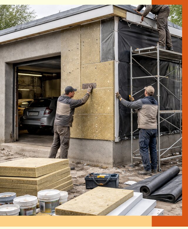 Утепление автосервиса в Анжеро-Судженске ппу, пеноизоляция, от 14873 руб/м2 — ТепломастерНжр