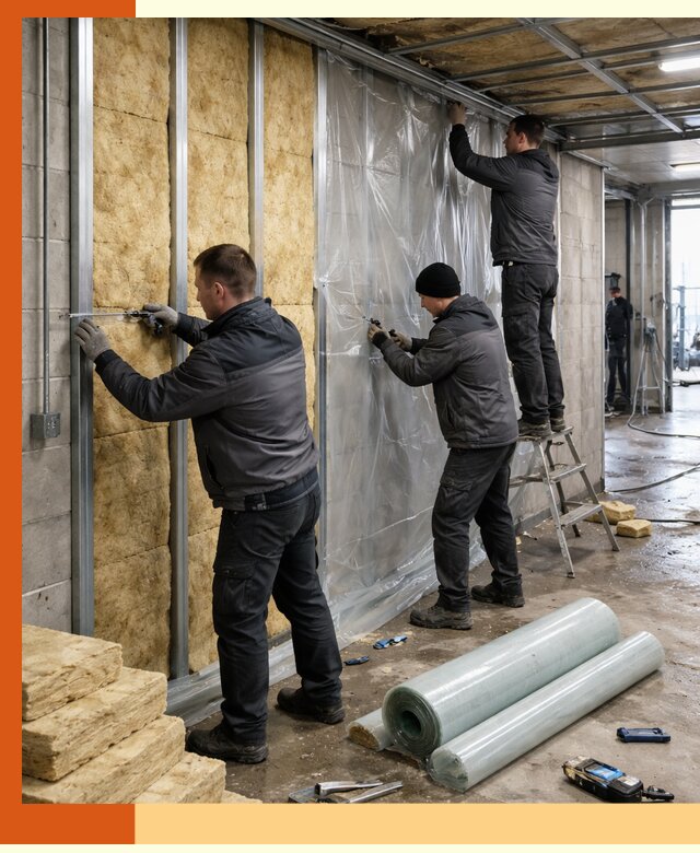 Профессиональное утепление автомойки в Анжеро-Судженске для любого типа помещений