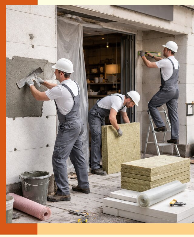 Утепление кафе в Анжеро-Судженске: профессиональная теплоизоляция и монтаж