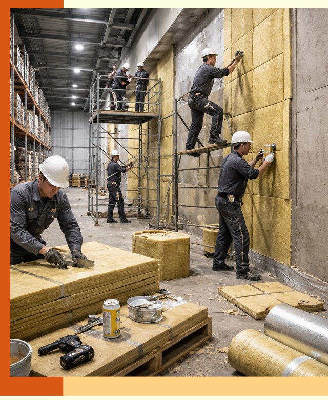 Утепление логистического центра в Анжеро-Судженске качественно и экономично