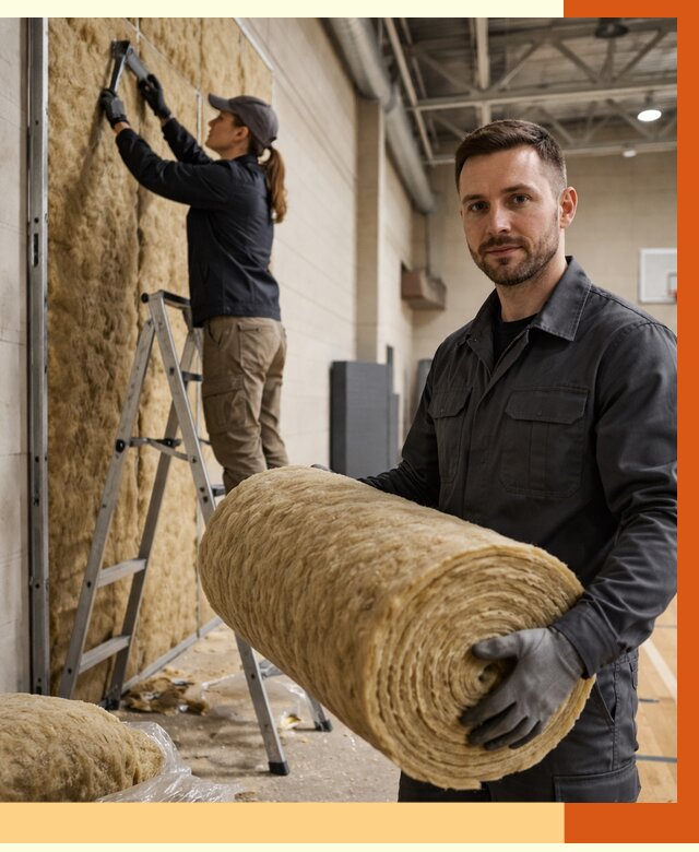 Утепление спортзала в Анжеро-Судженске от 7693 руб/м2 — комплексное утепление под ключ | ТепломастерНжр