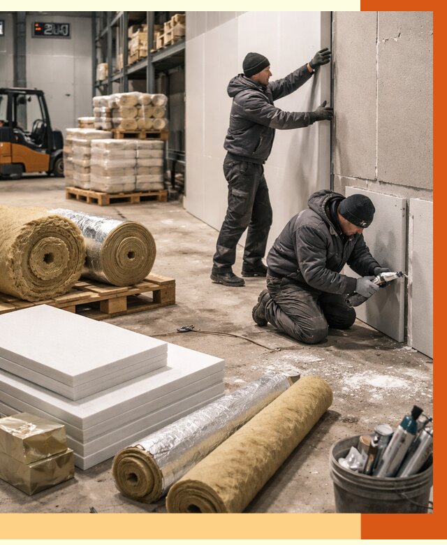 Утепление холодного склада в Анжеро-Судженске от 8718 руб/м2 — комплексное под ключ | ТепломастерНжр