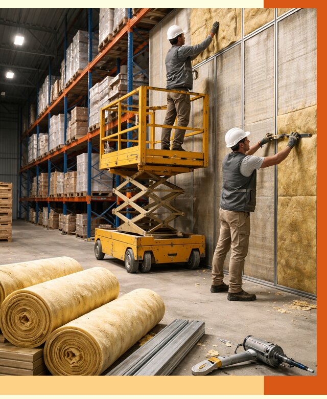 Утепление торгового склада в Анжеро-Судженске от 3282 руб/м2 — комплексно и под ключ | ТепломастерНжр