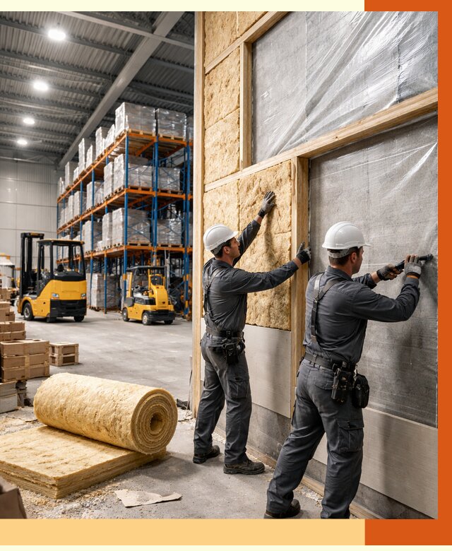 Утепление склада с техникой в Анжеро-Судженске от 4308 руб./м2 — комплексно под ключ | ТепломастерНжр