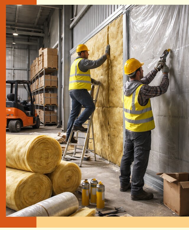 Утепление склада с техникой в Анжеро-Судженске под ключ