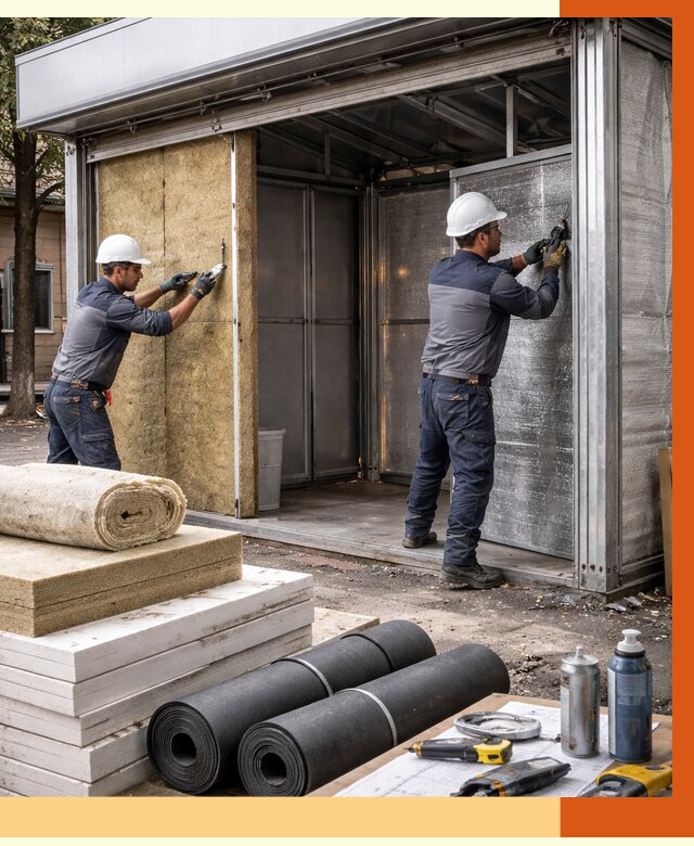 Утепление павильона шаурма в Анжеро-Судженске под ключ от 1231 руб. за м² | ТепломастерНжр