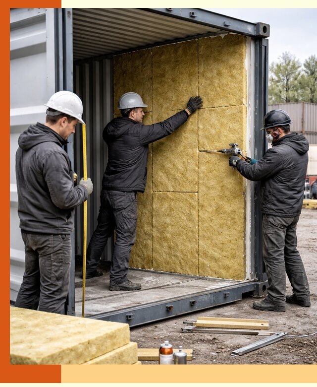 Утепление морского контейнера в Анжеро-Судженске: надежная теплоизоляция и защита