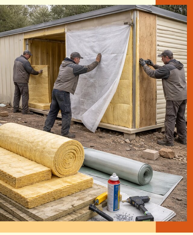 Утепление строительной бытовки в Анжеро-Судженске от 12821 руб. под ключ | ТепломастерНжр
