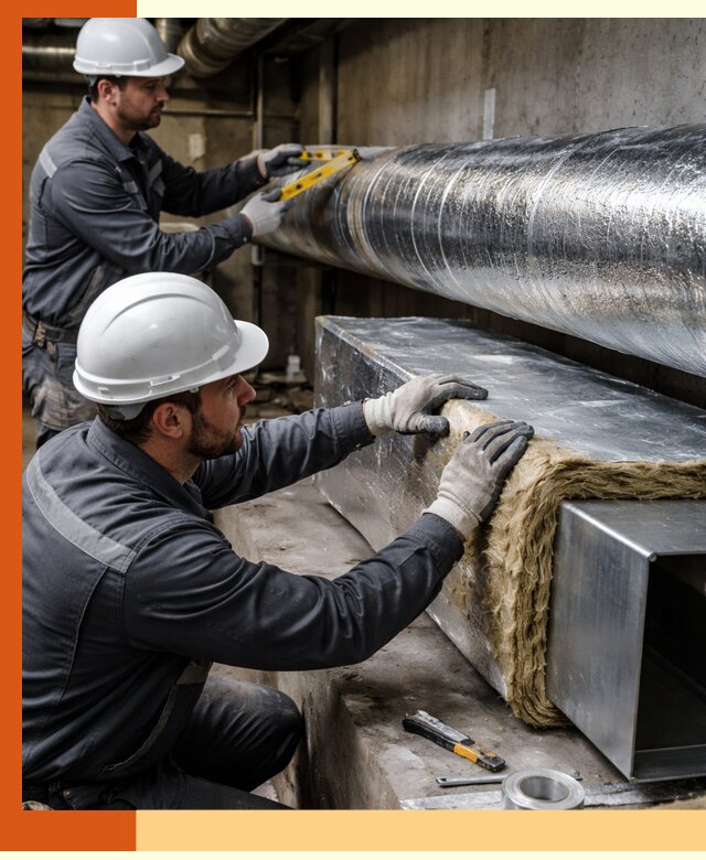 Профессиональное утепление воздуховодов и теплоизоляция в Анжеро-Судженске