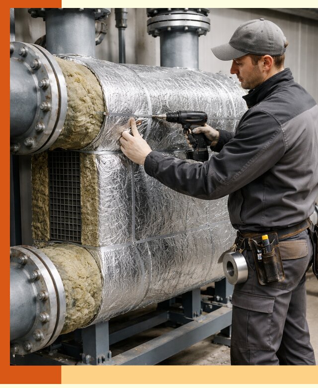 Утепление теплообменника в Анжеро-Судженске — профессиональная теплоизоляция оборудования