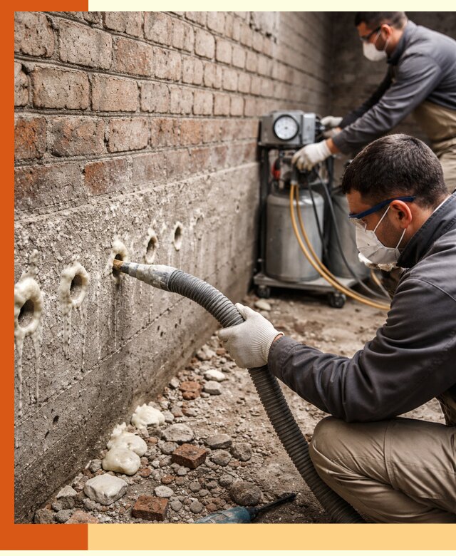 Заполнение колодцевой кладки ППУ в Анжеро-Судженске быстро и герметично