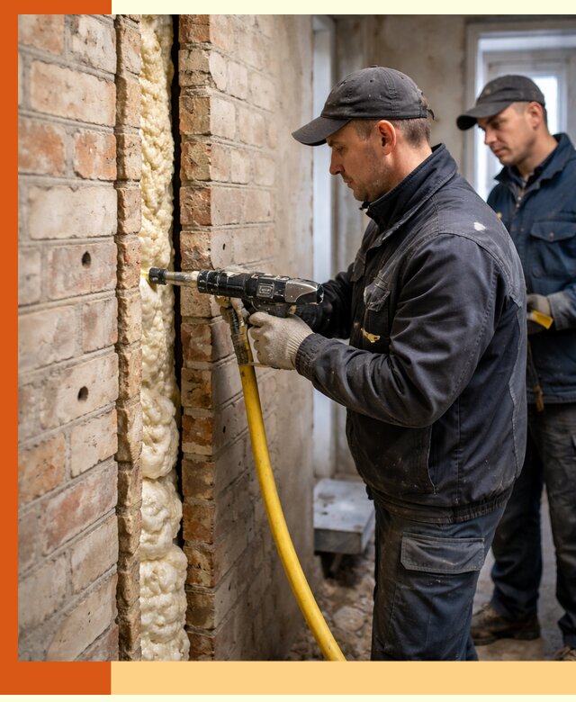Межстеновое утепление пенополиуретаном в Анжеро-Судженске