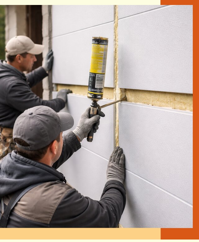 Утепление сэндвич панелей ППУ в Анжеро-Судженске от 4308 руб. за м2 | ТепломастерНжр